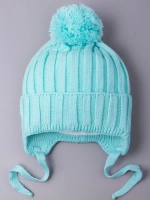 Шапка для мальчика на завязках осенняя