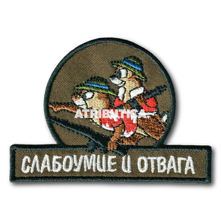 Нашивка ( Шеврон / Патч / Patch ) Тактическая Слабоумие И Отвага 59х82 мм