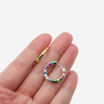 Швензы-кольца "Феерия" 19мм, эмаль, позолота