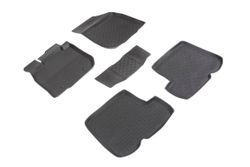 Резиновые коврики с высоким бортом для Renault Sandero 2010-2015, Seintex.01803