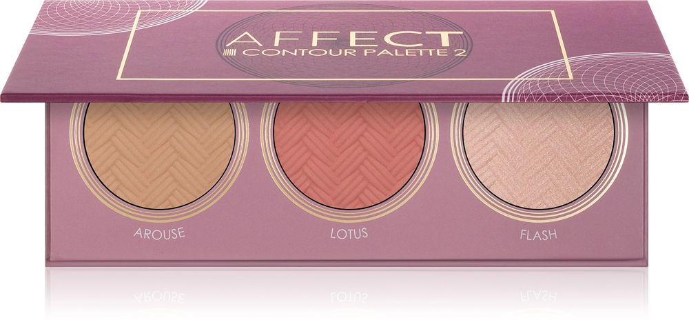 Affect Contour Palette 2 - Палетка косметики: розсветлитель, бронзер и румяна, 3 g