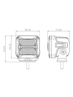 Светодиодная фара водительского света РИФ 82x78x76 мм 20W LED