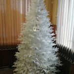 Белая елка «Хрустальная» (Литая хвоя прозрачно-белая) 120 см / 1,2 м