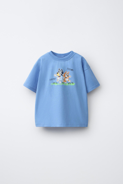 ZARA ФУТБОЛКА BLUEY © LUDO STUDIO, НЕБЕСНО-ГОЛУБОЙ