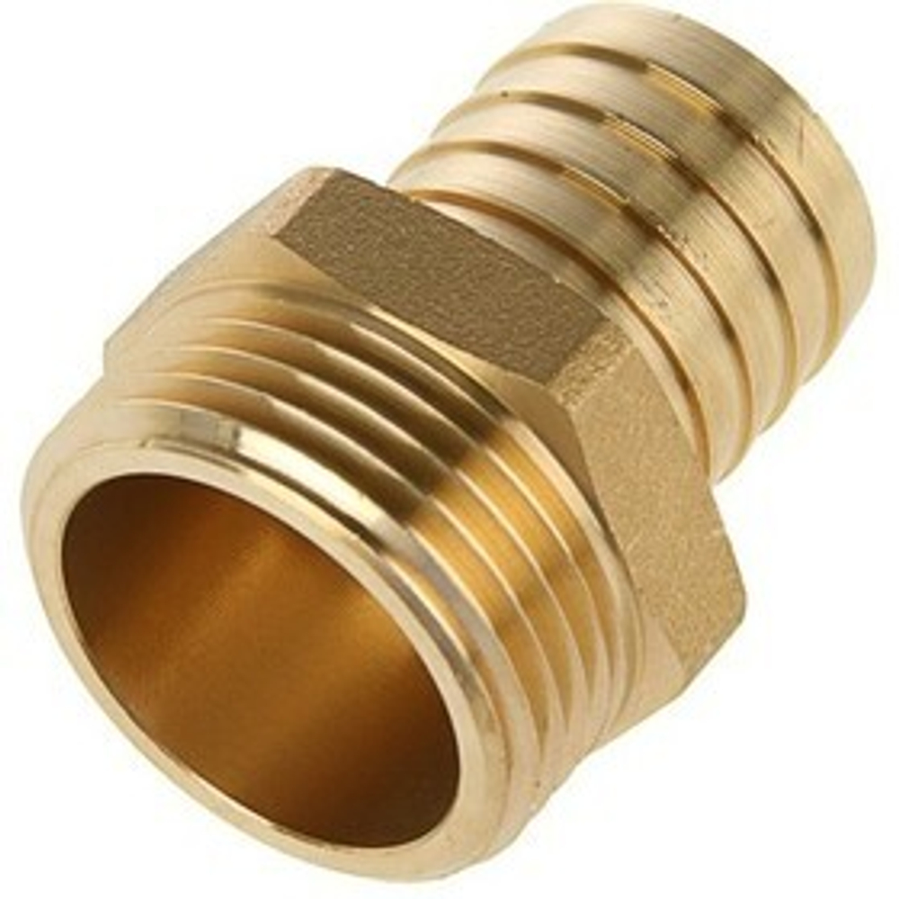 Штуцер латунь 3/4"х20 мм, наружняя резьба