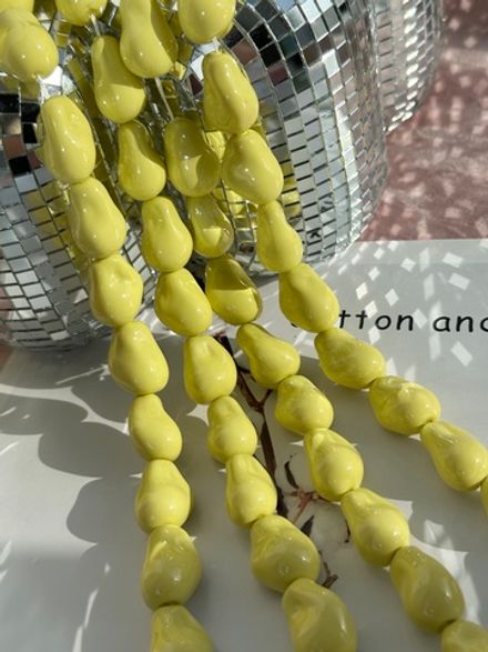 Бусины для украшений "Жемчуг барочный" 15х22мм, "Майорка. Имитация" (фисташковый)