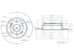 Диск тормозной задний UNIO BRD-20427