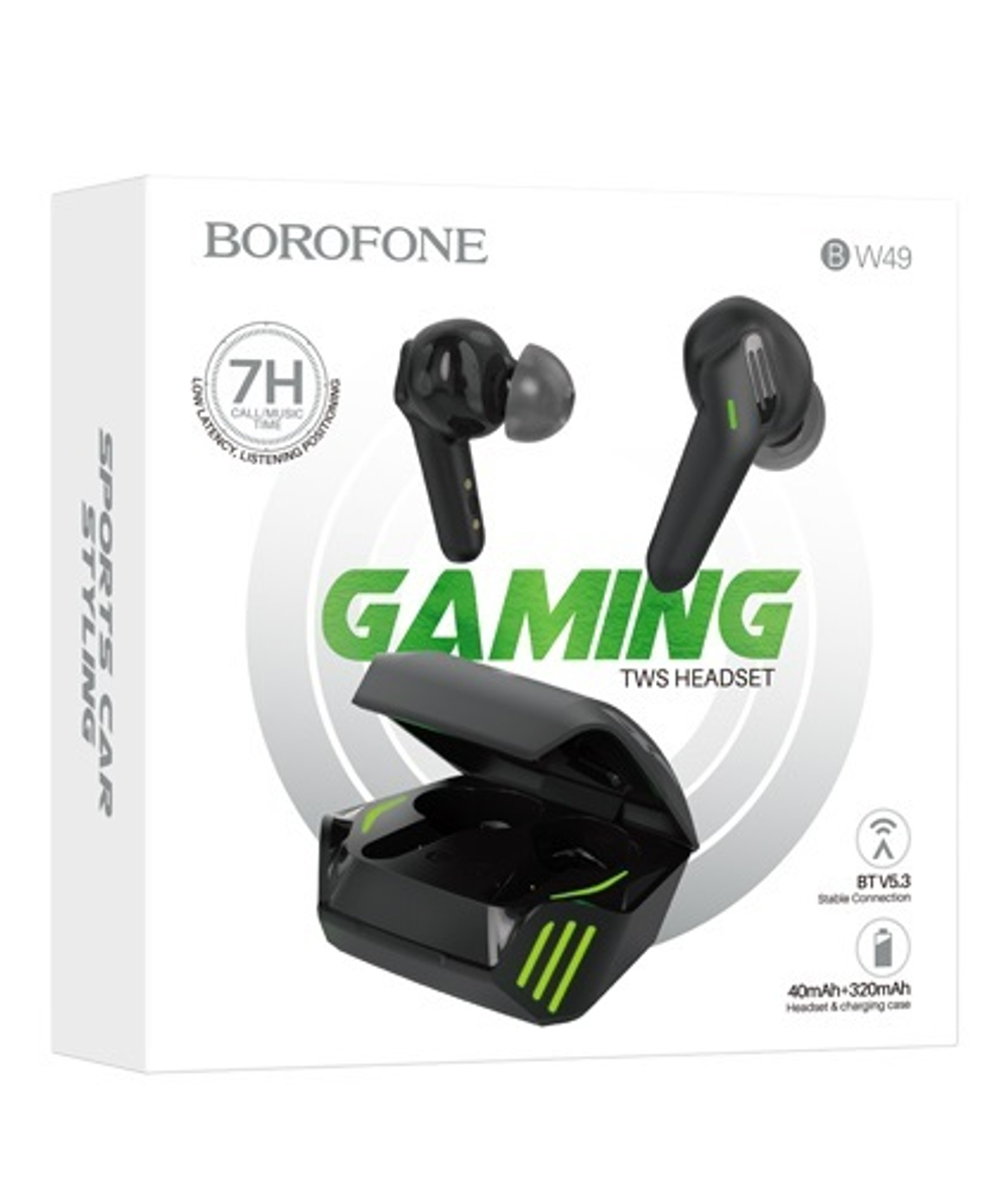 Беспроводные наушники TWS BOROFONE BW49 Gaming (черный)