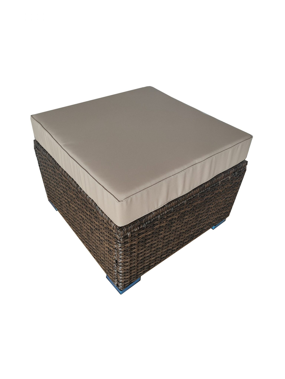 Пуфик из искусственного ротанга серии УИЛТШИР «WILTSHRE» с подушкой цвет Brown