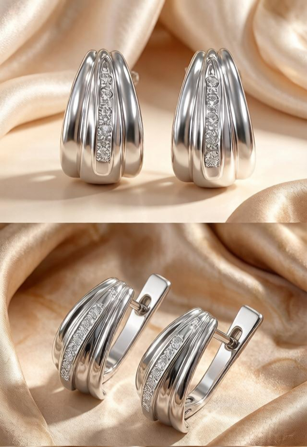 Ювелирные серьги из серебра 925 пробы