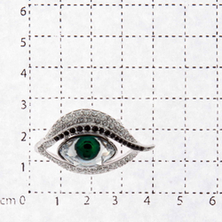 "Уаджет" брошь в родиевом покрытии из коллекции "Vision" от Jenavi с замком булавка