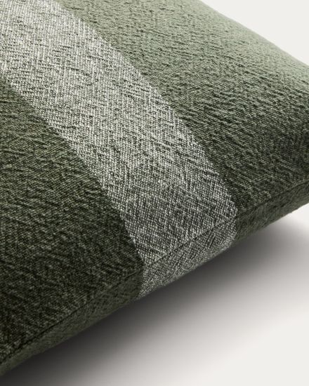 Чехол для подушки Nurei из зеленого хлопка и льна, 50 x 50 см
