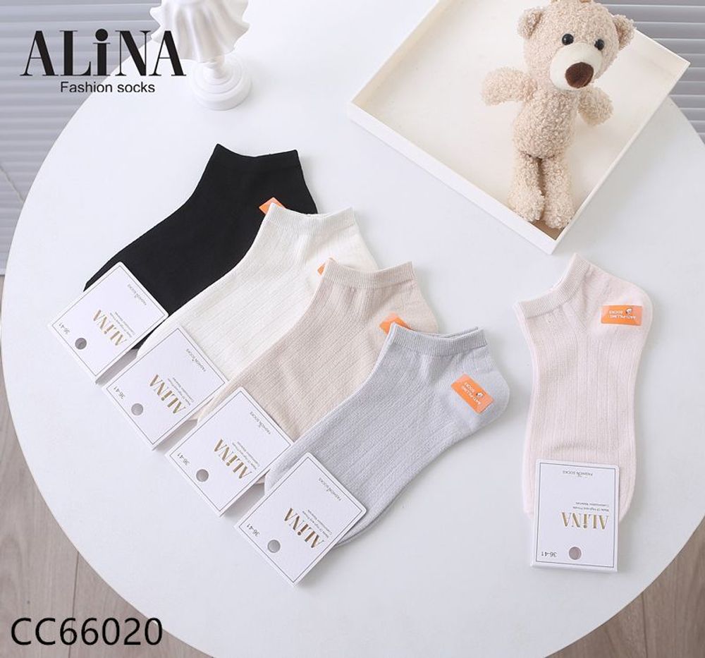 Носки женские короткие из хлопка в сеточку 10 шт.