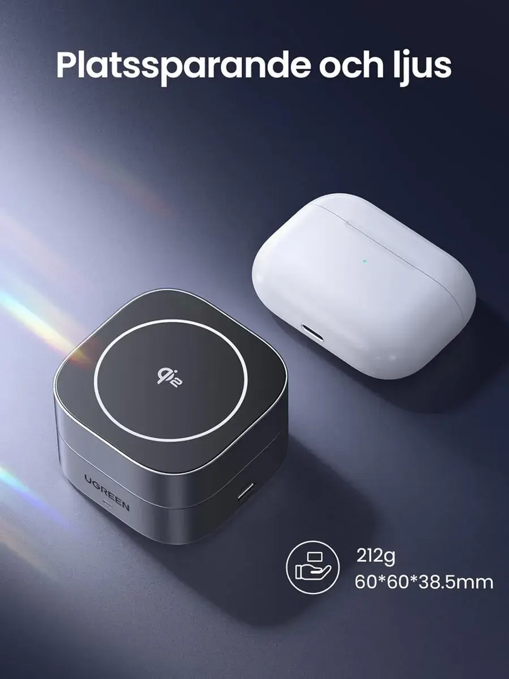 Докстанция Угрин 2 в 1 MagFlow Qi2 25 Вт для iPhone