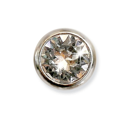 Серьги для ушей BIOJOUX BJT960 Crystals from SWAROVSKI Fat Bezel TITANIUM post -5mm Италия