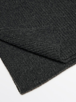 Massimo Dutti Шарф из 100% кашемира в рубчик, маренго