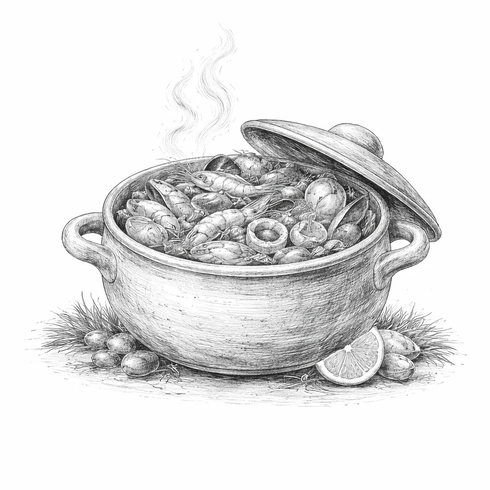 Кокот рыбный из морепродуктов