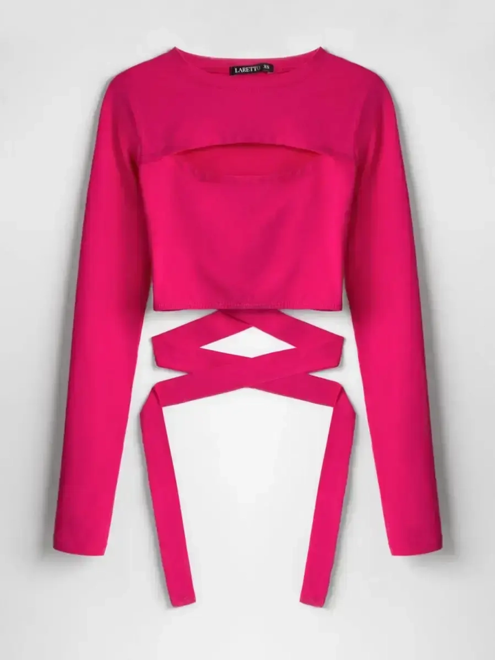 Кроп топ с завязками летний