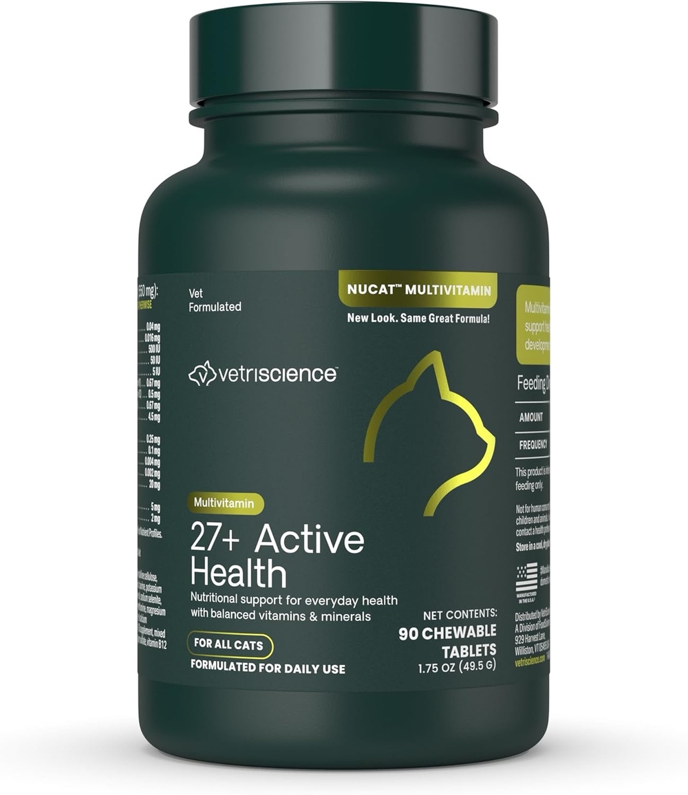 VetriScience Nu-Cat Multivitamin витамины для кошек, уп. 90 шт
