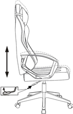 Кресло игровое Zombie 1 GREY (ткань)