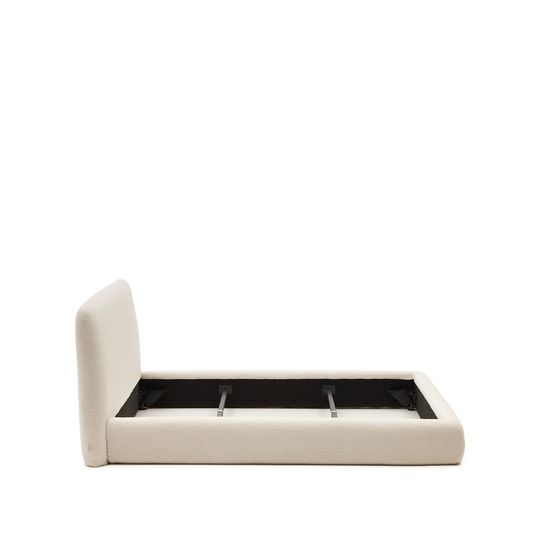 Кровать Martina со съемным бежевым чехлом из ткани букле под матрас 160 х 200 см