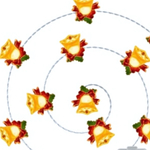 Гирлянда для дома «Колокольчик»(2*2см) на батарейках 2,0 м 20 ламп LED, 1 реж., IP-20, Теплый белый (батарейки CR2032)