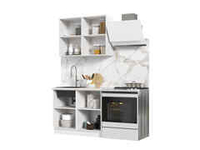 Кухня Мария 1 м дуб крафт золото/белый (столешница дуб вотан)