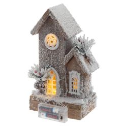 GAEM Изделие декоративное "Домик" c подсветкой (2хАА, н/п), L17 W10 H26 см, 2в.