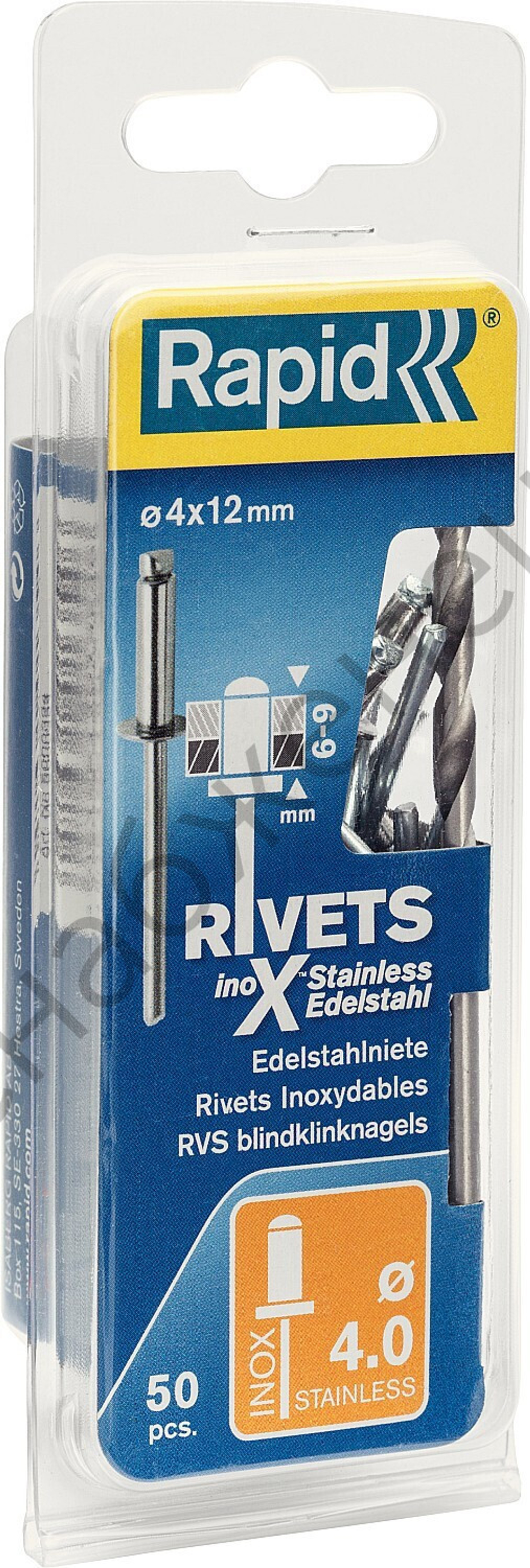 RAPID 4.0х12 мм, 50 шт, Нержавеющая заклепка (5000394)