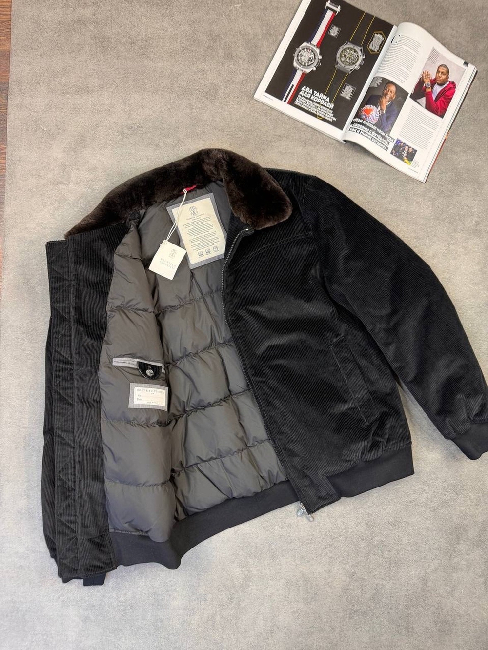 Вельветовый пуховик Brunello Cucinelli