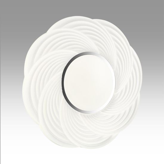 7687/DL PALE SN Светильник пластик/белый/серебристый LED 48Вт 4000К D390 IP43 BIGO