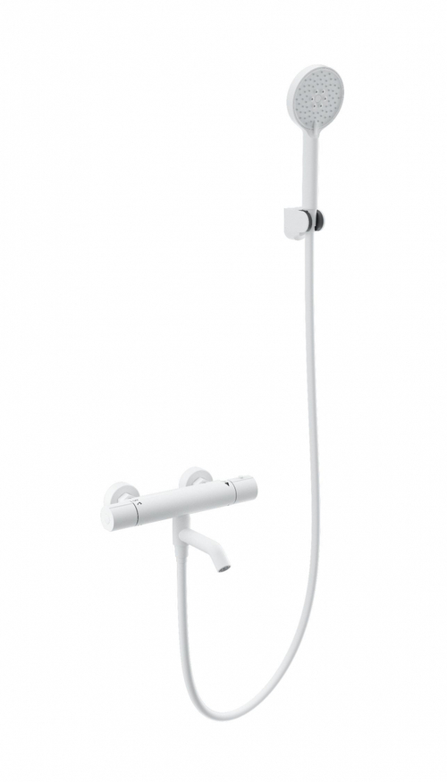 Смеситель для ванны с душем и термостатом WONZON & WOGHAND, Белый матовый (WW-B3029-A1-MW)