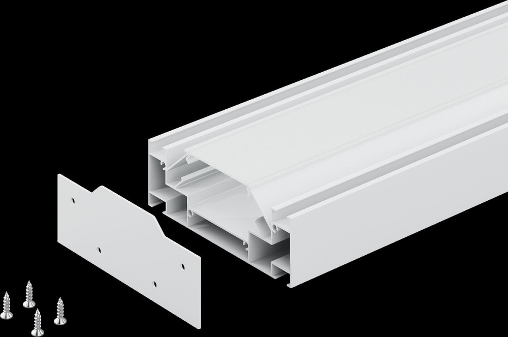 502430-6AI Профиль встраиваемый 3м для монтажа треков BARRA BASE в ПВХ потолок 1коробка=6шт