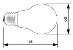 Лампа накаливания обычная 25W R60 Е27 - цвет в ассортименте