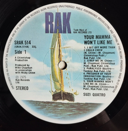 Винтажная виниловая пластинка LP Suzi Quatro Your Mamma Wont Like Me (UK 1975)