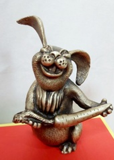 Бронзовая статуэтка "Заяц"