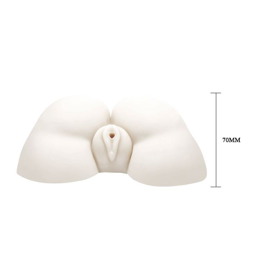 Мастурбатор Baile Juicy Peach – вагина и анус, 19,5×19,5×7 см