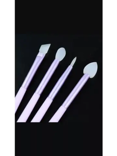 Силиконовая кисть для нанесения помады набор 4 шт