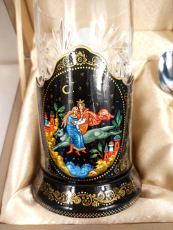 Чайный набор "Иван-царевич на сером волке" (Ручная роспись Палех)