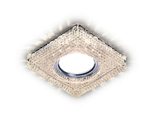 Встраиваемый точечный светильник со светодиодной лентой S272 CL/WW хром/прозрачный MR16+3W(LED WARM)