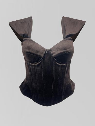 Корсет Agdali Brand однотонный бархатный