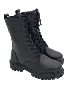 Ботинки с высоким берцем из натуральной кожи