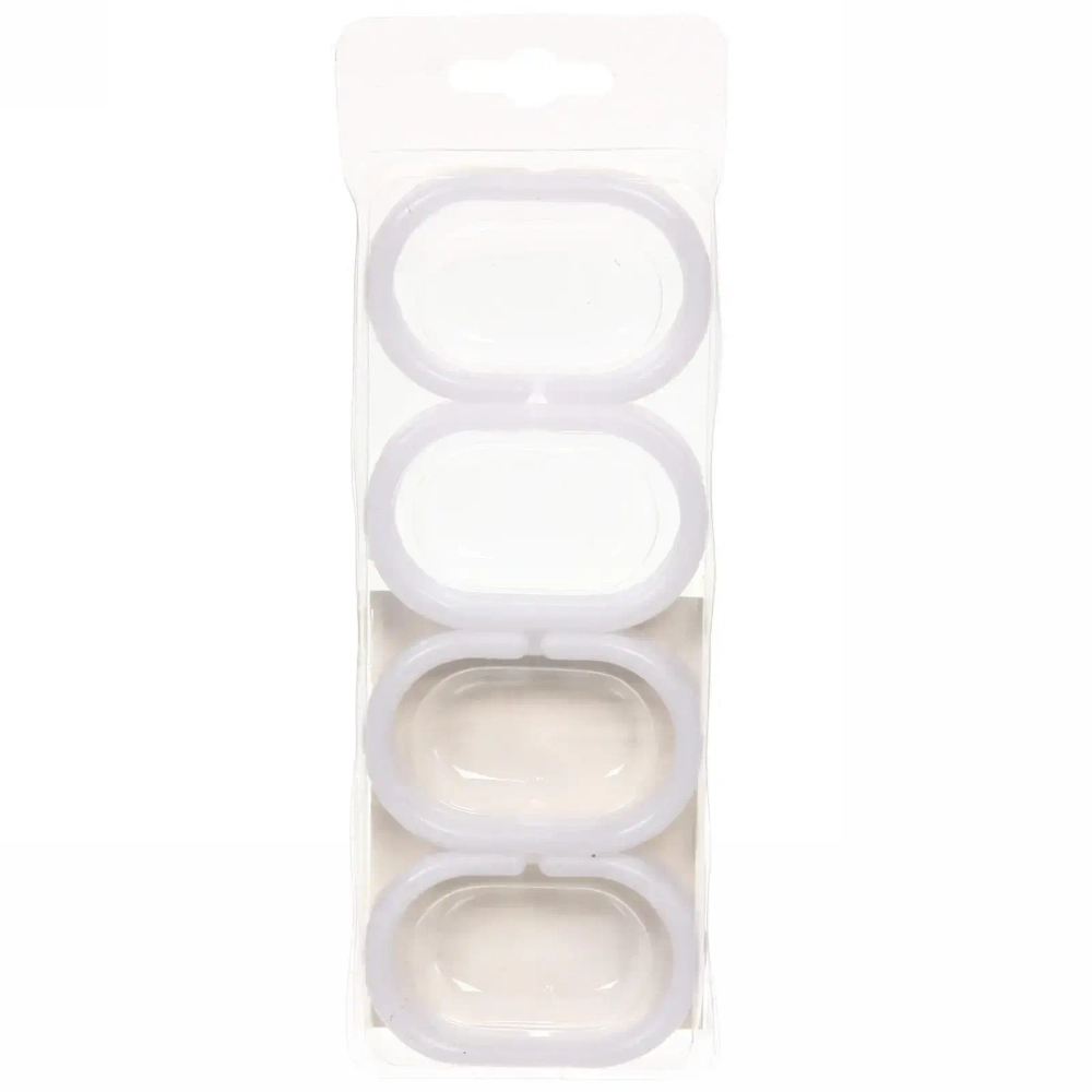 Набор колец для шторы в ванную 12шт белые