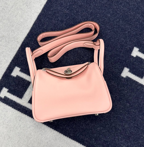 Сумка Hermes Lindy Rose Sakura Palladium Hardware