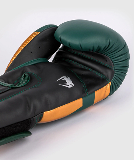 Перчатки боксерские Venum Elite Green/Bronze/Silver