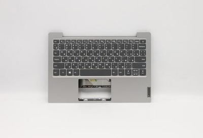 Верхняя панель с клавиатурой (топкейс) для ноутбука Lenovo Slim 1-11AST-05 серая , раскладка - русская (5CB0W44020)