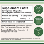 Double Wood Supplements - Monolaurin - 210 x 500 mg capsules