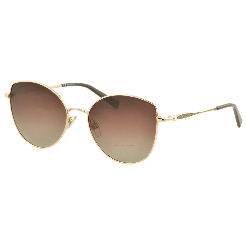 Солнцезащитные очки Meqapolis 191 Brown полароид с футляром