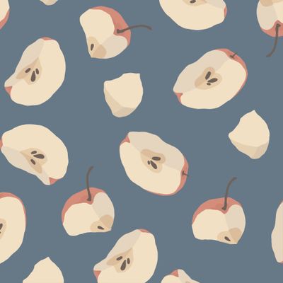 яблоки кусочки синий