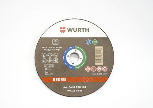 КРУГ ОТРЕЗНОЙ WURTH ПО СТАЛИ TH1,8-BR22,2 D180ММ
